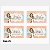 およびエレガントおもしろいベーカリーボックスのシール 長方形シール (シート)