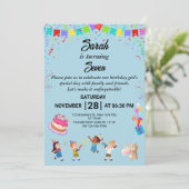 およびエレガントおもしろい誕生日パーティー招待カード 招待状 (スタンド正面)