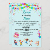 およびエレガントおもしろい誕生日パーティー招待カード 招待状 (正面/裏面)