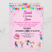 およびエレガントおもしろい誕生日パーティー招待カード 招待状 (正面/裏面)