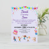 およびエレガントおもしろい誕生日パーティー招待カード 招待状 (スタンド正面)