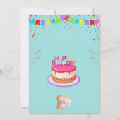 およびエレガントおもしろい誕生日パーティー招待カード 招待状 (裏面)