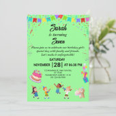 およびエレガントおもしろい誕生日パーティー招待カード 招待状 (スタンド正面)