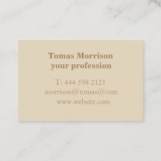 およびエレガントオリジナルバスジンカードデザイン 名刺 (裏面)