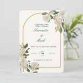 およびエレガントカスタマイズ可能な結婚式招待状カード 招待状 (スタンド正面)