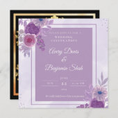 およびエレガントシンプル結婚式招待状カード 招待状 (正面/裏面)