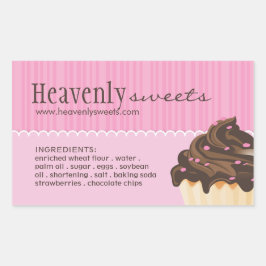 およびエレガントスタイリッシュベーカリー包装シール 長方形シール