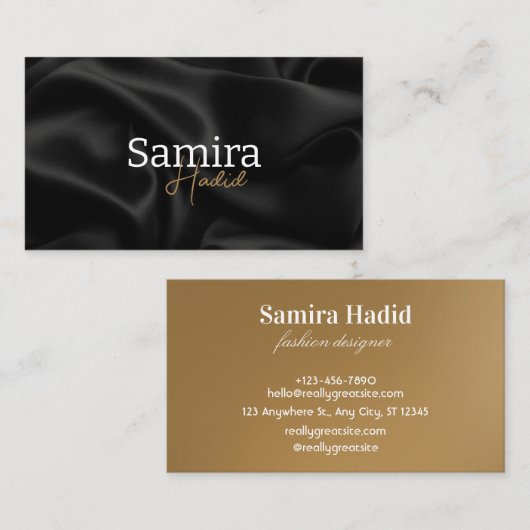 およびエレガントビジネスコンテンポラリーカード 名刺 (正面/裏面)