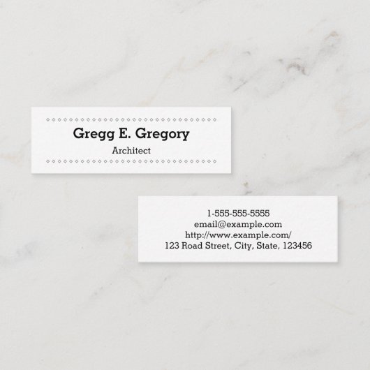 およびエレガントプロフェッショナルアーキテクトの名刺 スキニー名刺 (正面/裏面)