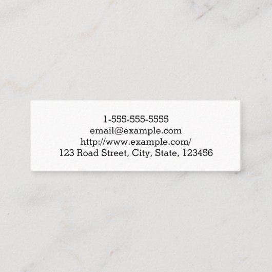 およびエレガントプロフェッショナルアーキテクトの名刺 スキニー名刺 (裏面)