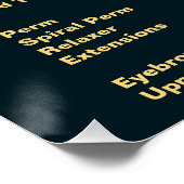 およびエレガント上品な美容師価格表 ポスター (コーナー)