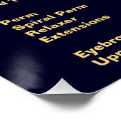 およびエレガント上品な美容師価格表 ポスター (コーナー)