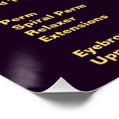 およびエレガント上品な美容師価格表 ポスター (コーナー)