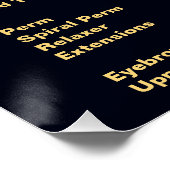 およびエレガント上品な美容師価格表 ポスター (コーナー)