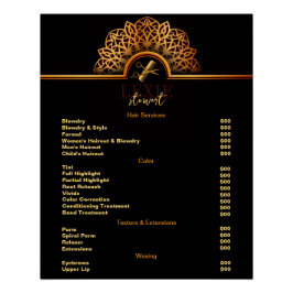 およびエレガント上品な美容師価格表 ポスター