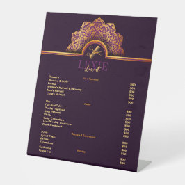 およびエレガント上品な美容師価格表 台座サイン