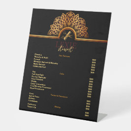 およびエレガント上品な美容師価格表 台座サイン