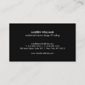 およびエレガント抽象芸術金ゴールドブラシストロークIII 名刺 (裏面)