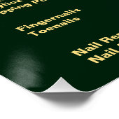 およびエレガント高級爪、 ネイル技術価格表 ポスター (コーナー)