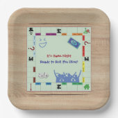 およびカジュアルおもしろいボードゲームナイトパーティープレート ペーパープレート (正面)