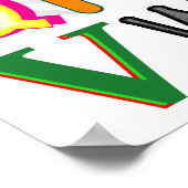 およびカラフルおもしろいアルファベット ポスター (角)