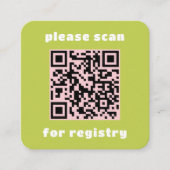 およびカラフルおもしろいレジストリの挿入 スクエア名刺 (正面)