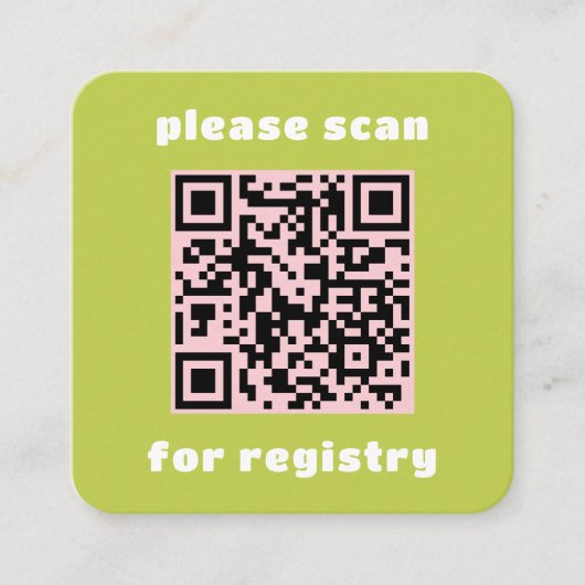 およびカラフルおもしろいレジストリの挿入 スクエア名刺 (正面)