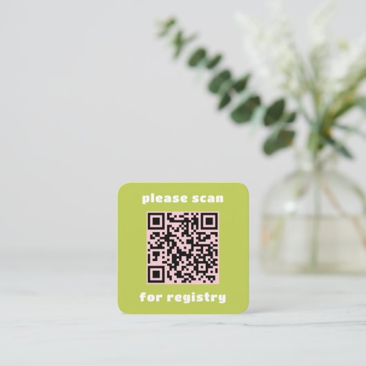 およびカラフルおもしろいレジストリの挿入 スクエア名刺 (スタンド正面)