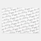 およびカラフルトレンディー誕生日ギフトラップ ラッピングペーパーシート (正面2)