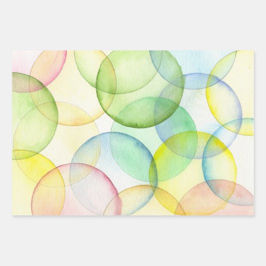 およびカラフルトレンディー誕生日ギフトラップ ラッピングペーパーシート (正面)