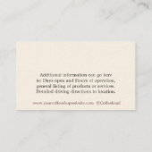 およびコーヒー豆のコーヒーハート 名刺 (裏面)