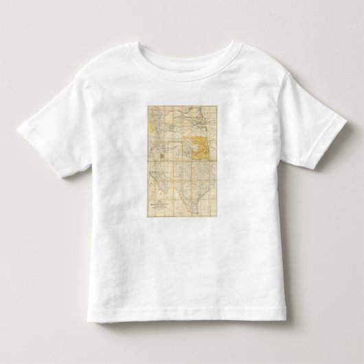 およびテキサス州カンザス州の地図 トドラーTシャツ (正面)