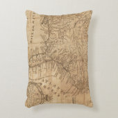 およびノースカロライナバージニア州の地図 アクセントクッション (正面(垂直))