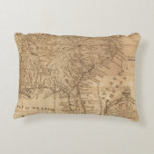 およびノースカロライナバージニア州の地図 アクセントクッション (裏面)