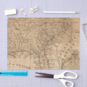 およびノースカロライナバージニア州の地図 薄葉紙 (クラフト)