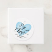 およびポップ・アートの応援ブルーベビーシャワーメッセージカード フェイバータグ (インサイチュ)