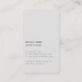 およびミニマルデザイモダンナースクライブラブルロゴ（ピンク） 名刺 (裏面)