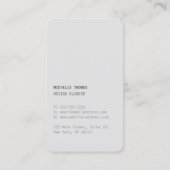 およびミニマルデザイモダンナースクライブラブルロゴ(ピンク) 名刺 (裏面)