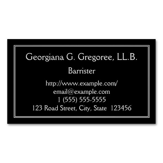 およびミニマルバリスター磁石名刺 マグネット名刺 (正面)