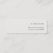 およびモダンお尻ミニプロファイルの名刺 スキニー名刺 (裏面)