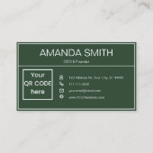 およびモダンプロフェッショナルミニマルQRコードチーム 名刺 (裏面)