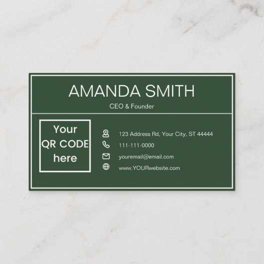 およびモダンプロフェッショナルミニマルQRコードチーム 名刺 (裏面)