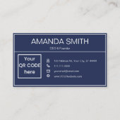 およびモダンプロフェッショナルミニマルQRコードチーム 名刺 (裏面)