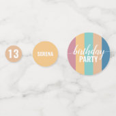 およびモダンミュートされたカラー見本誕生日 コンフェッティ (正面)