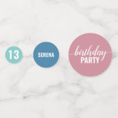 およびモダンミュートされたカラー見本誕生日 コンフェッティ (裏面)