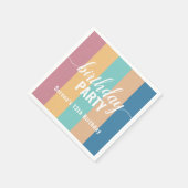 およびモダンミュートされたカラー見本誕生日 スタンダードカクテルナプキン (角)