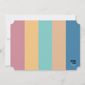 およびモダンミュートされたカラー見本誕生日 招待状 (裏面)