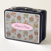 およびモダンヴィンテージフローラのテキストの追加 メタルランチボックス (裏面)