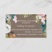 およびモダン洗練されたフローラ名刺 名刺 (裏面)