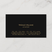 およびモダン白のシンプル金ゴールドボックスのロゴ 名刺 (裏面)